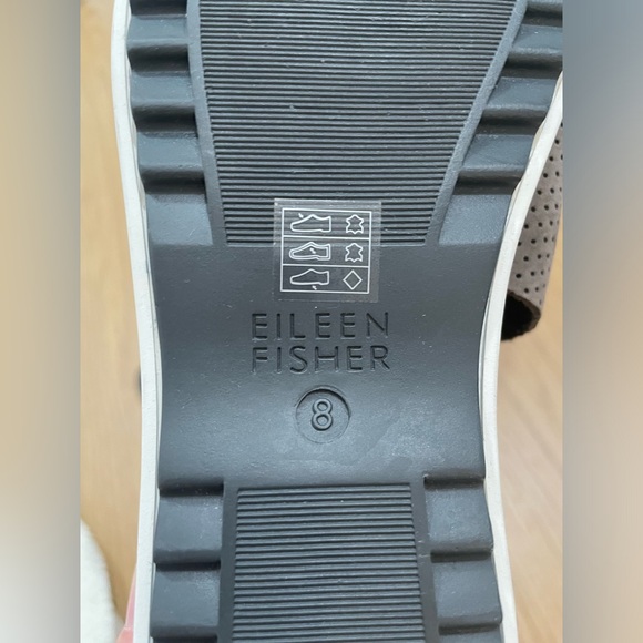 EILEEN FISHER Sport 2 Sneaker Sandal in grey perforated leather, Sz 8 - Picture 7 of 10